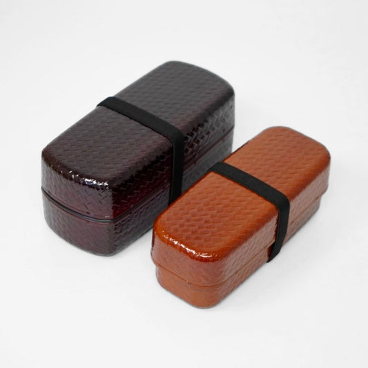 山中 あじろ 弁当箱（春慶/溜）