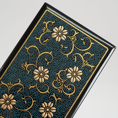 漆芸　唐草文様　筆箱