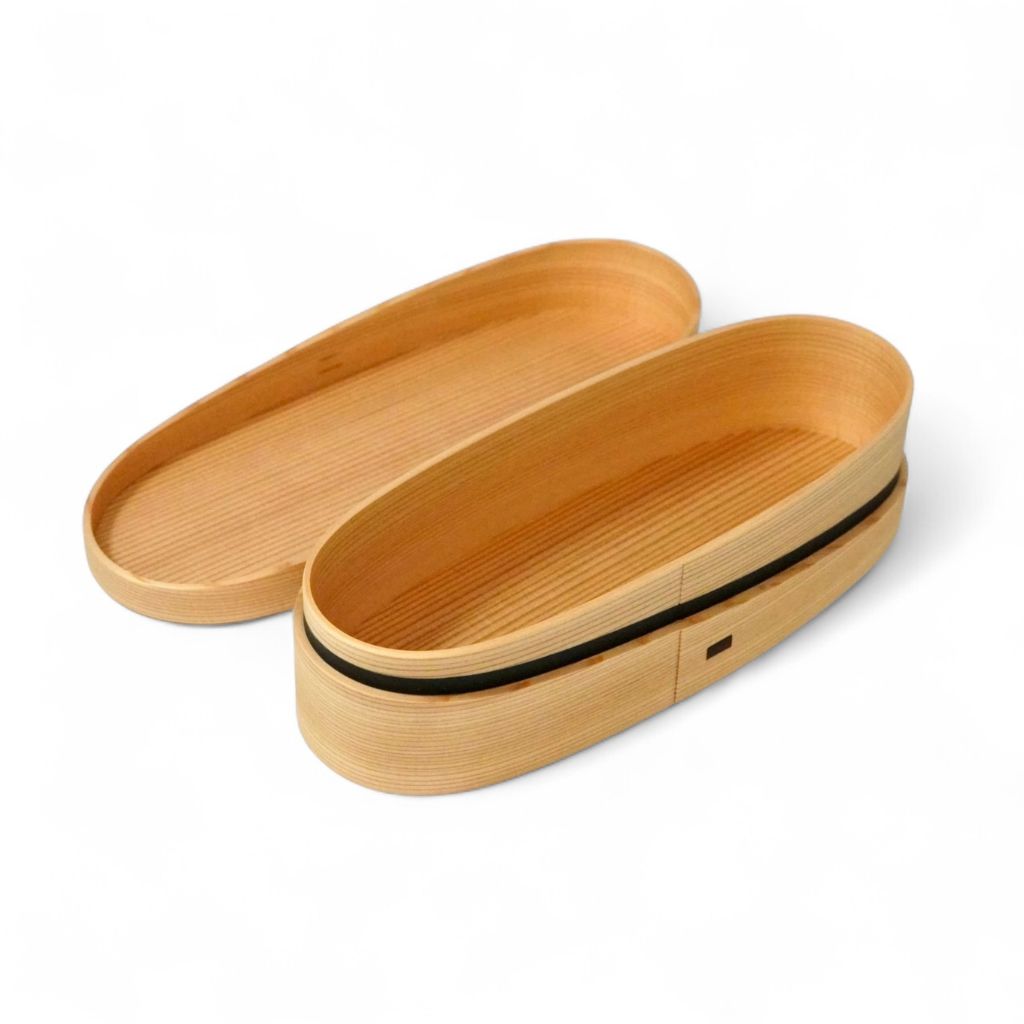 大館曲げわっぱ 軌(MICHI)・黒① 大館 曲げわっぱ 軌（MICHI）黒・朱 – 漆器 高翆