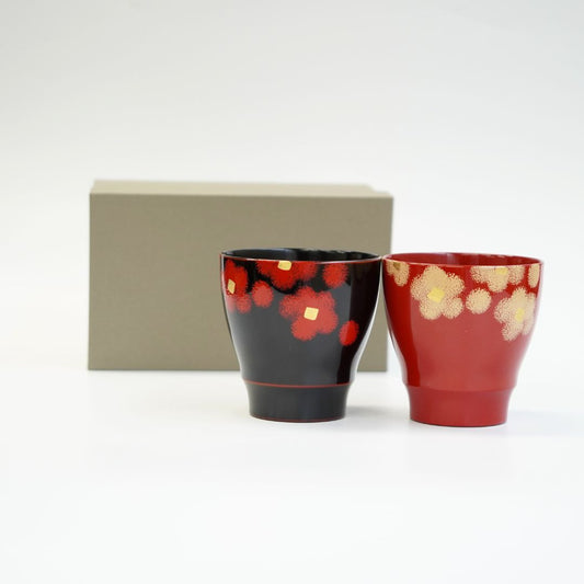 越前塗 うるし華蒔絵フリーカップ ペア