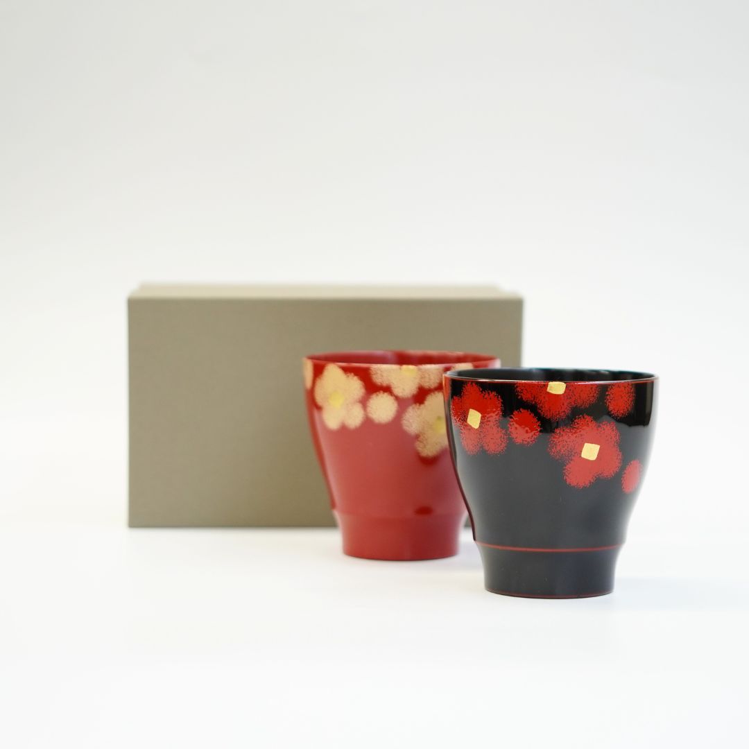 越前塗 うるし華蒔絵フリーカップ ペア