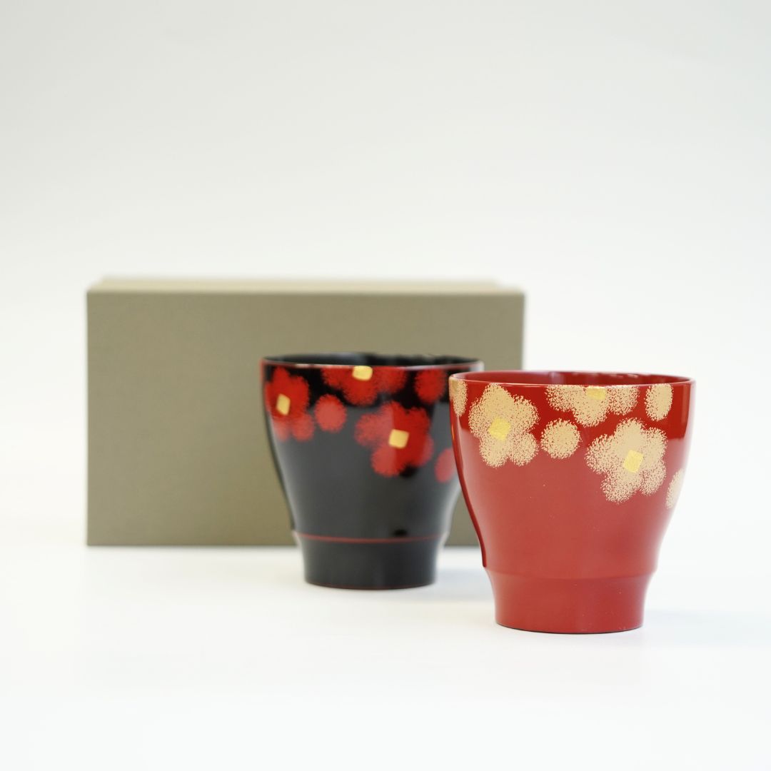越前塗 うるし華蒔絵フリーカップ ペア