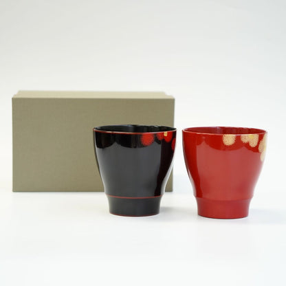 越前塗 うるし華蒔絵フリーカップ ペア
