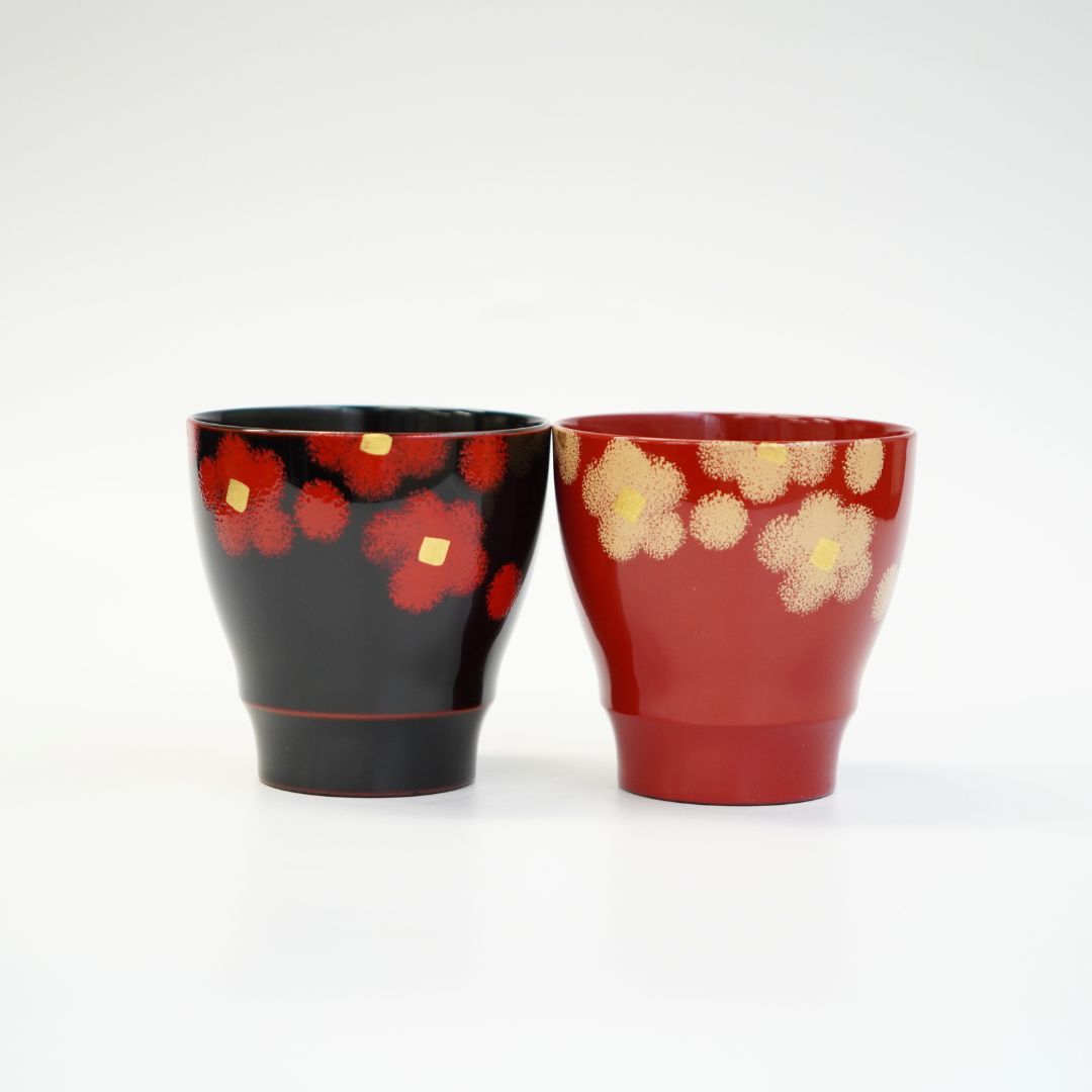 越前塗 うるし華蒔絵フリーカップ ペア