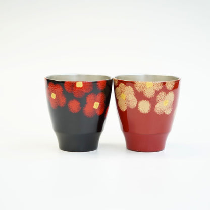越前塗 うるし華蒔絵ぐい吞み ペア