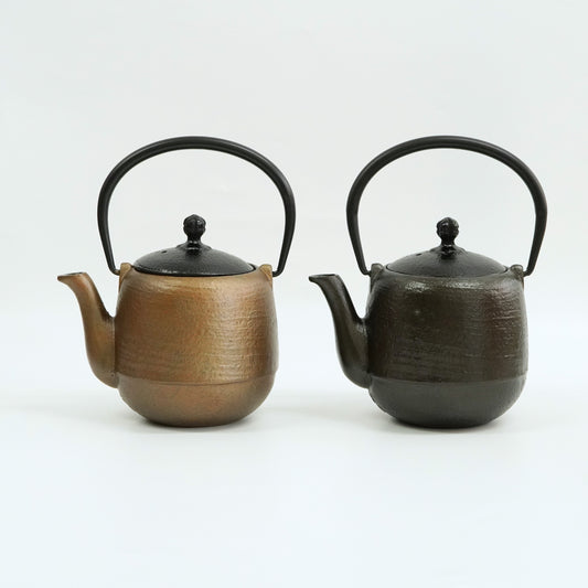 南部鉄器　越前塗　うるしポット なつめ型