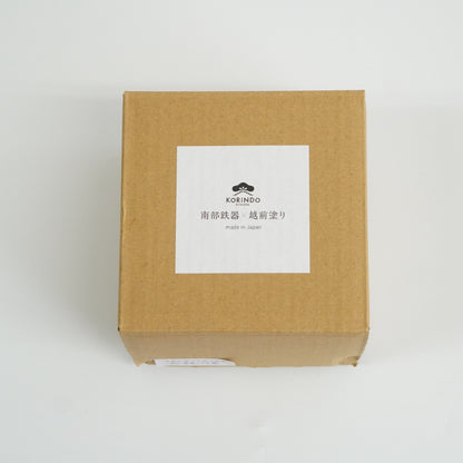 南部鉄器　越前塗　うるしポット なつめ型