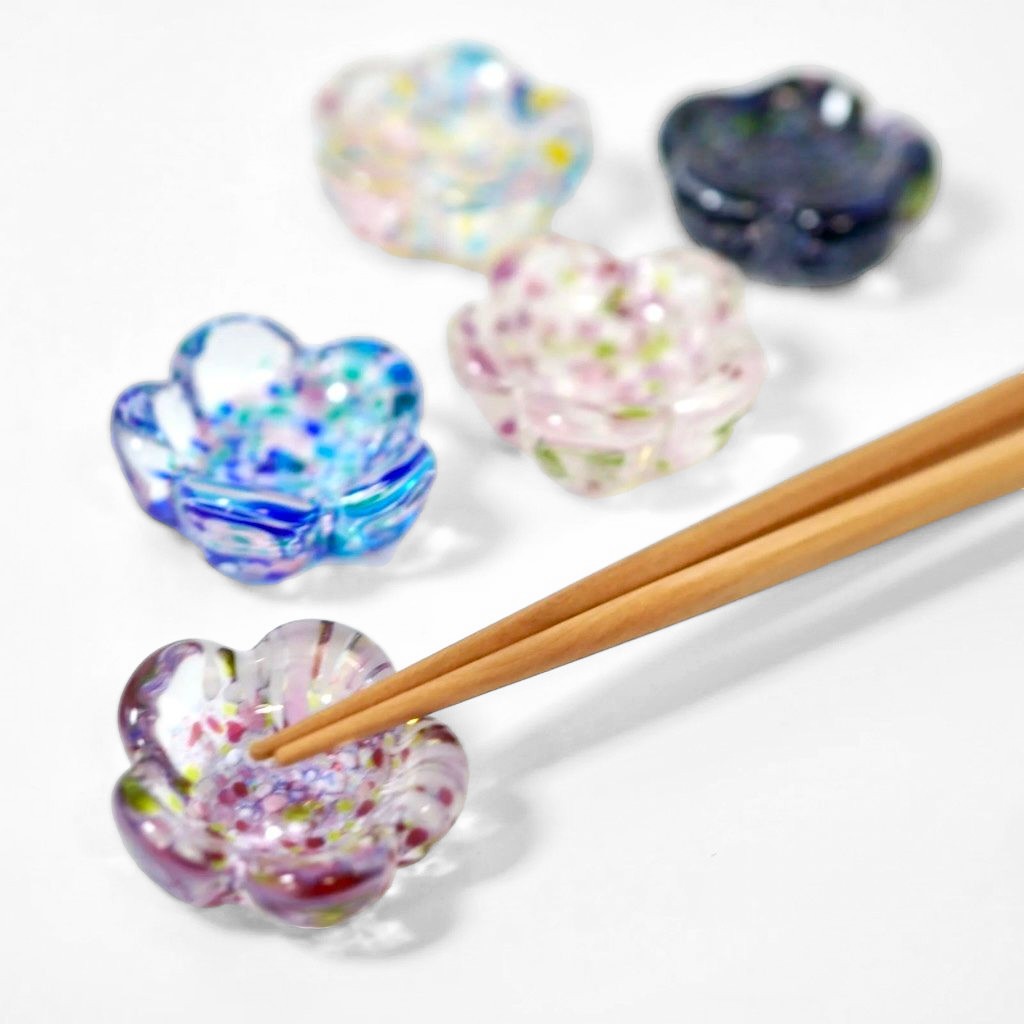 江戸硝子 うきよ花 箸置き