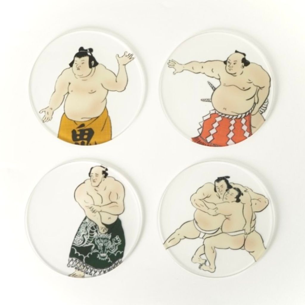 toumei 関取 コースター 木箱入り 4枚セット – 漆器 高翆