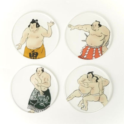 toumei 関取 コースター 木箱入り 4枚セット