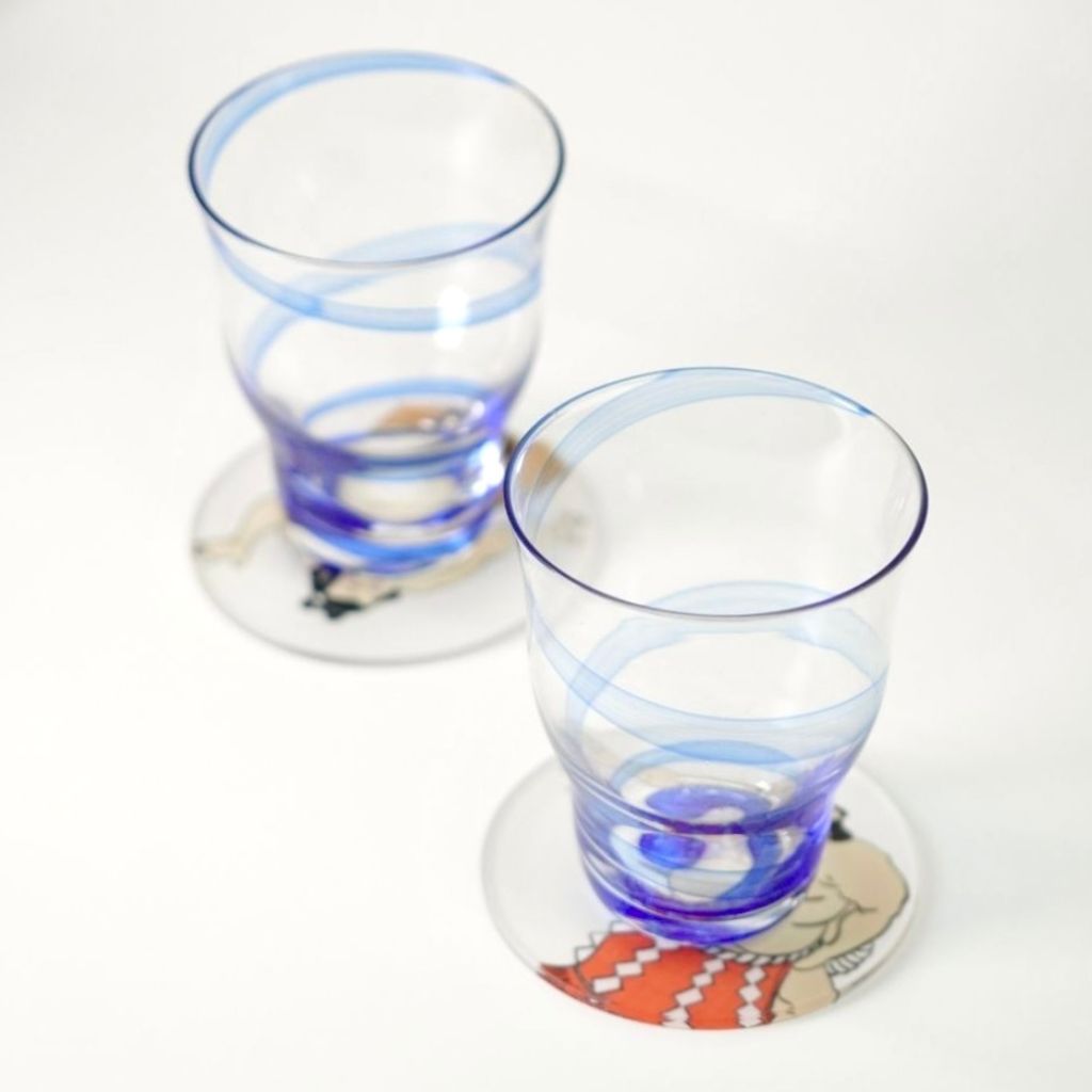 toumei 関取 コースター 木箱入り 4枚セット