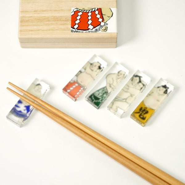 toumei 関取 箸置き 木箱入り 5個セット