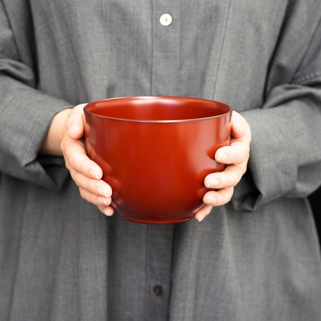 越前 かゆ椀 古代朱