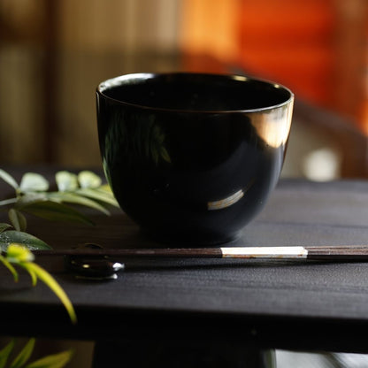 越前 かゆ椀 黒