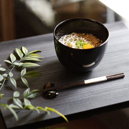 越前 かゆ椀 黒