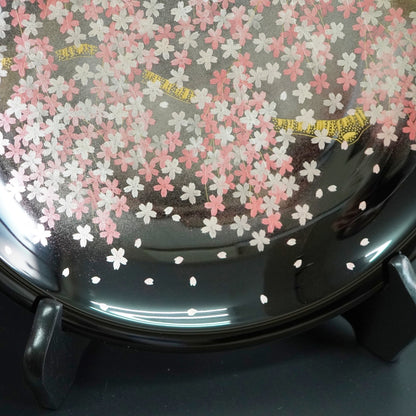 輪島 飾皿 9.0 桜沈金