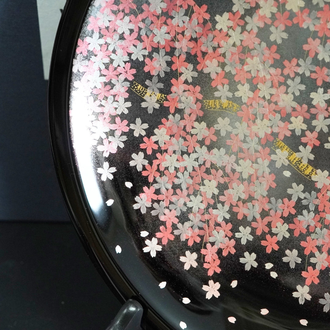 輪島 飾皿 9.0 桜沈金