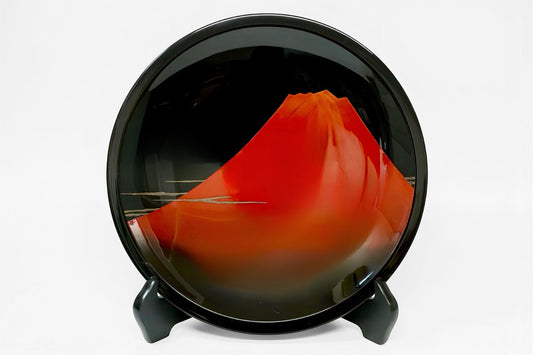 輪島 飾り皿 10.0 赤富士蒔絵