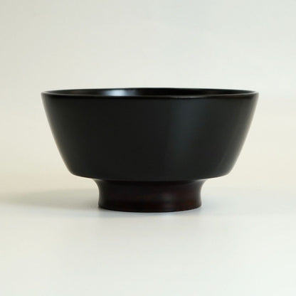 越前 欅一文字大椀 黒溜
