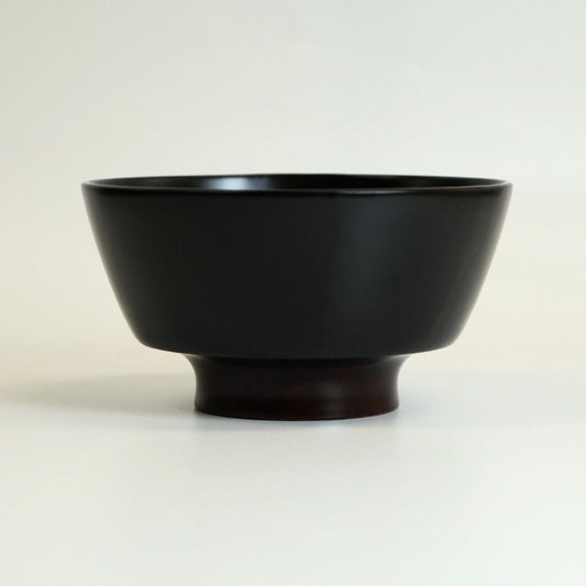 越前 欅一文字大椀 黒溜