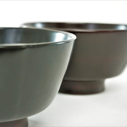 越前 欅一文字大椀 黒溜