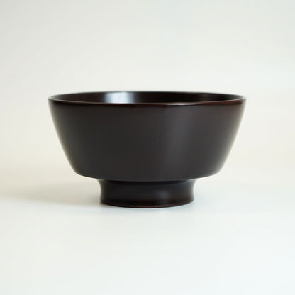 越前 欅一文字大椀 赤溜