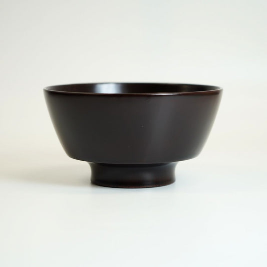 越前 欅一文字大椀 赤溜