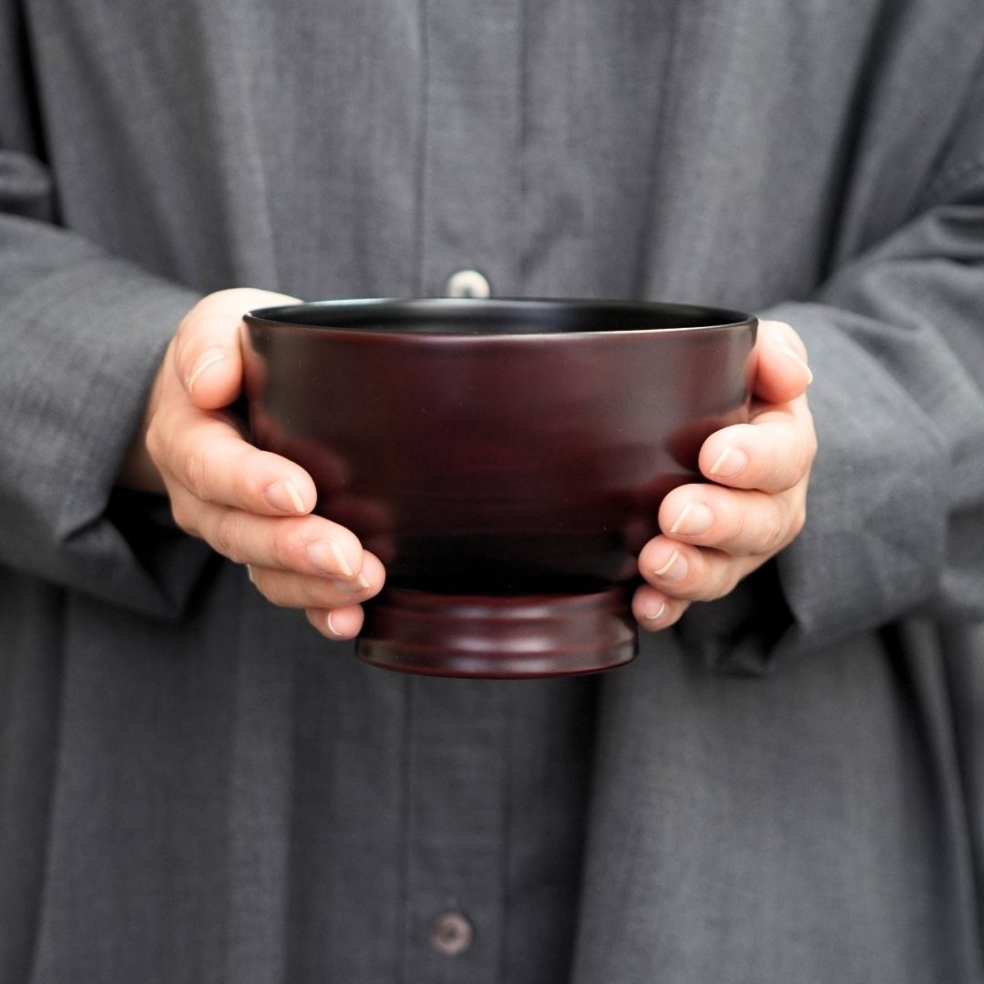 山中 弥生大椀 溜内黒