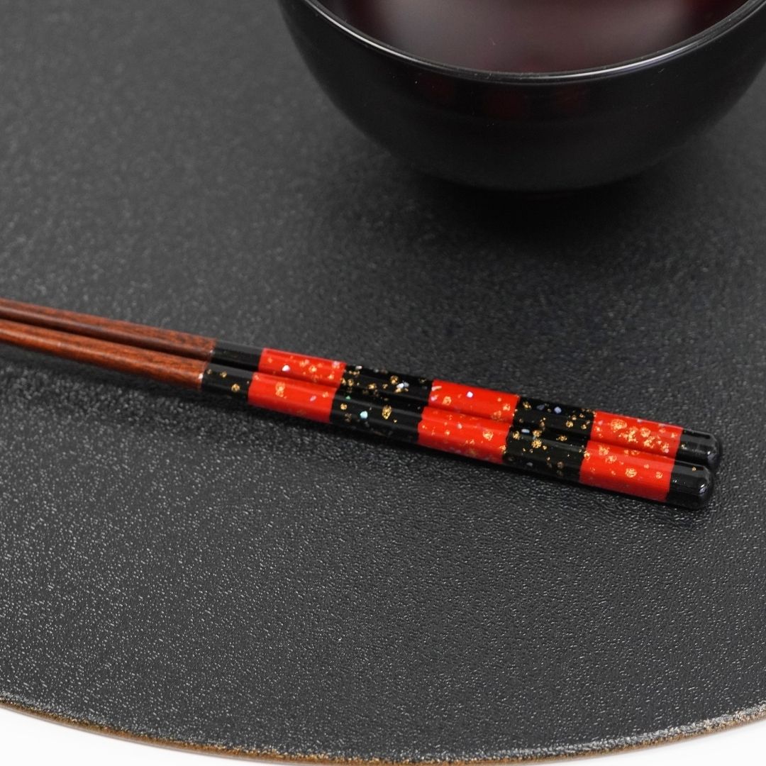 貝雲母 箸  (23.0cm/21.5cm)