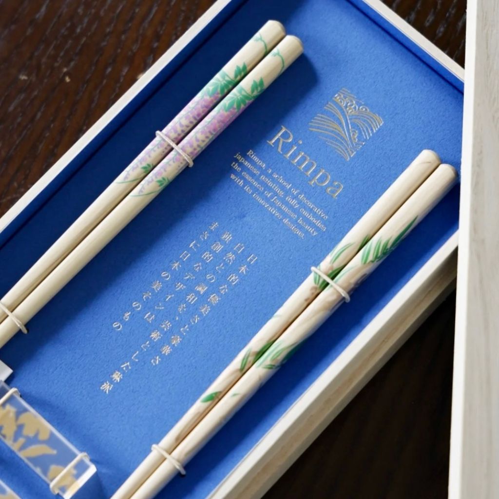 Rimpa 藤×竹 箸置付夫婦箸