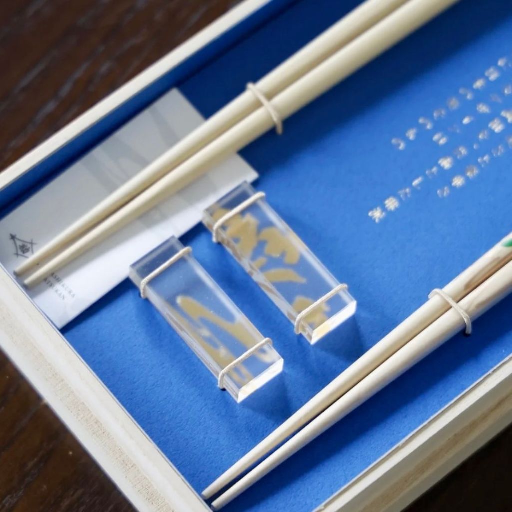 Rimpa 藤×竹 箸置付夫婦箸