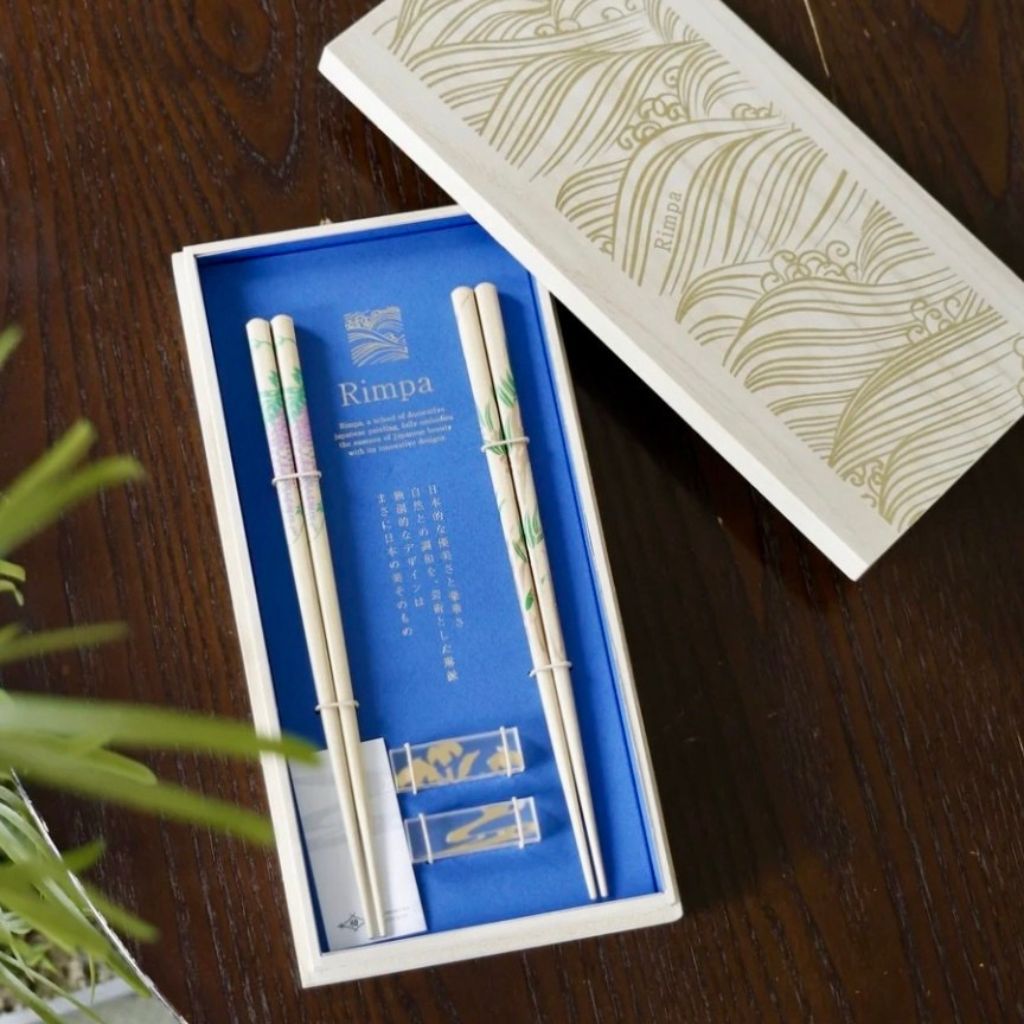 Rimpa 藤×竹 箸置付夫婦箸