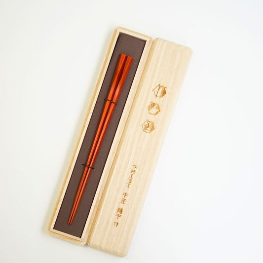 中田陽平作　六角竹乃箸（21.cm/23.5cm）