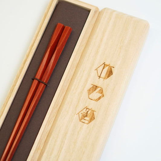 中田陽平作　六角竹乃箸（21.cm/23.5cm）