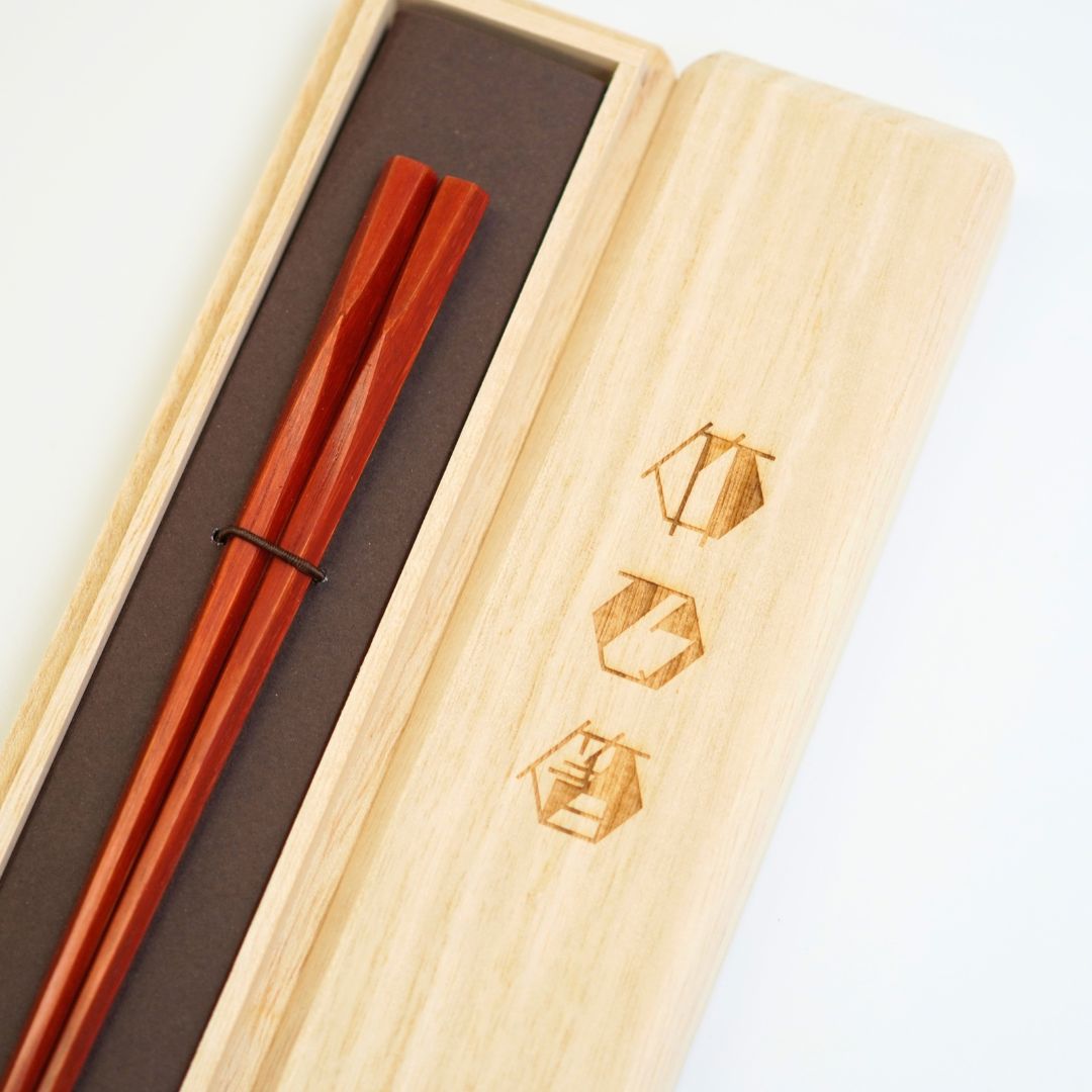 中田陽平作　六角竹乃箸（21.cm/23.5cm）
