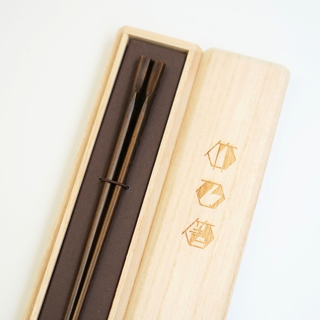 中田陽平作　六角竹乃箸（21.cm/23.5cm）