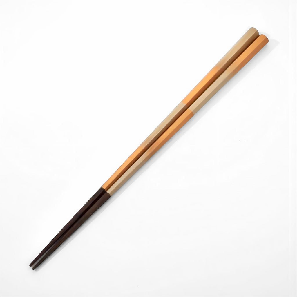 六角箸 黒拭 光華（24cm/22.5cm）