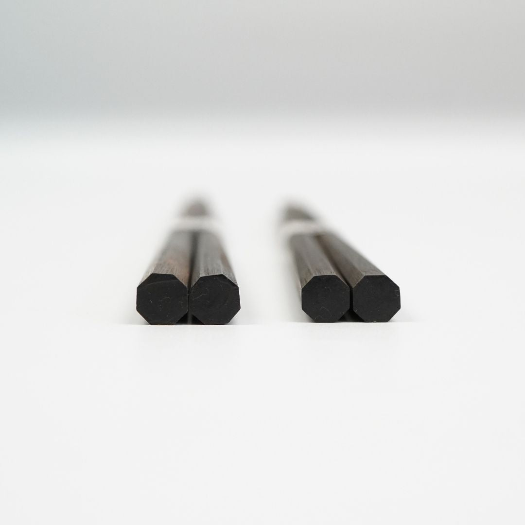 漆八角先黒檀 箸（24.0cm/22.0cm）