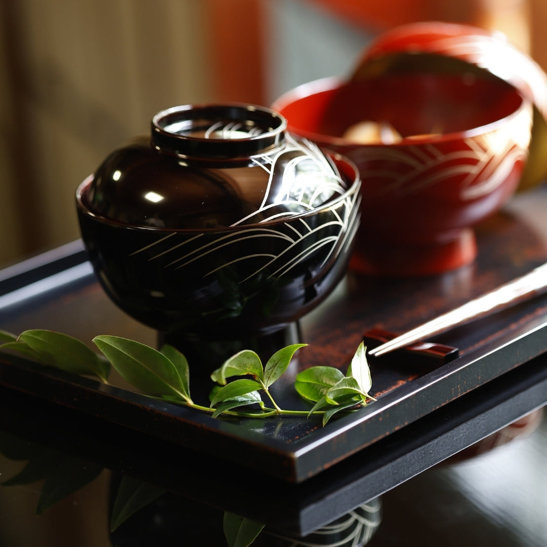 越前塗 布かすみ 長角膳［1枚］ – 漆器 高翆