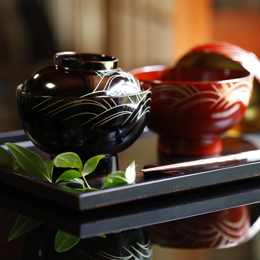 越前塗 布かすみ 長角膳［1枚］ – 漆器 高翆