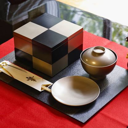 越前塗 和紙張り板膳