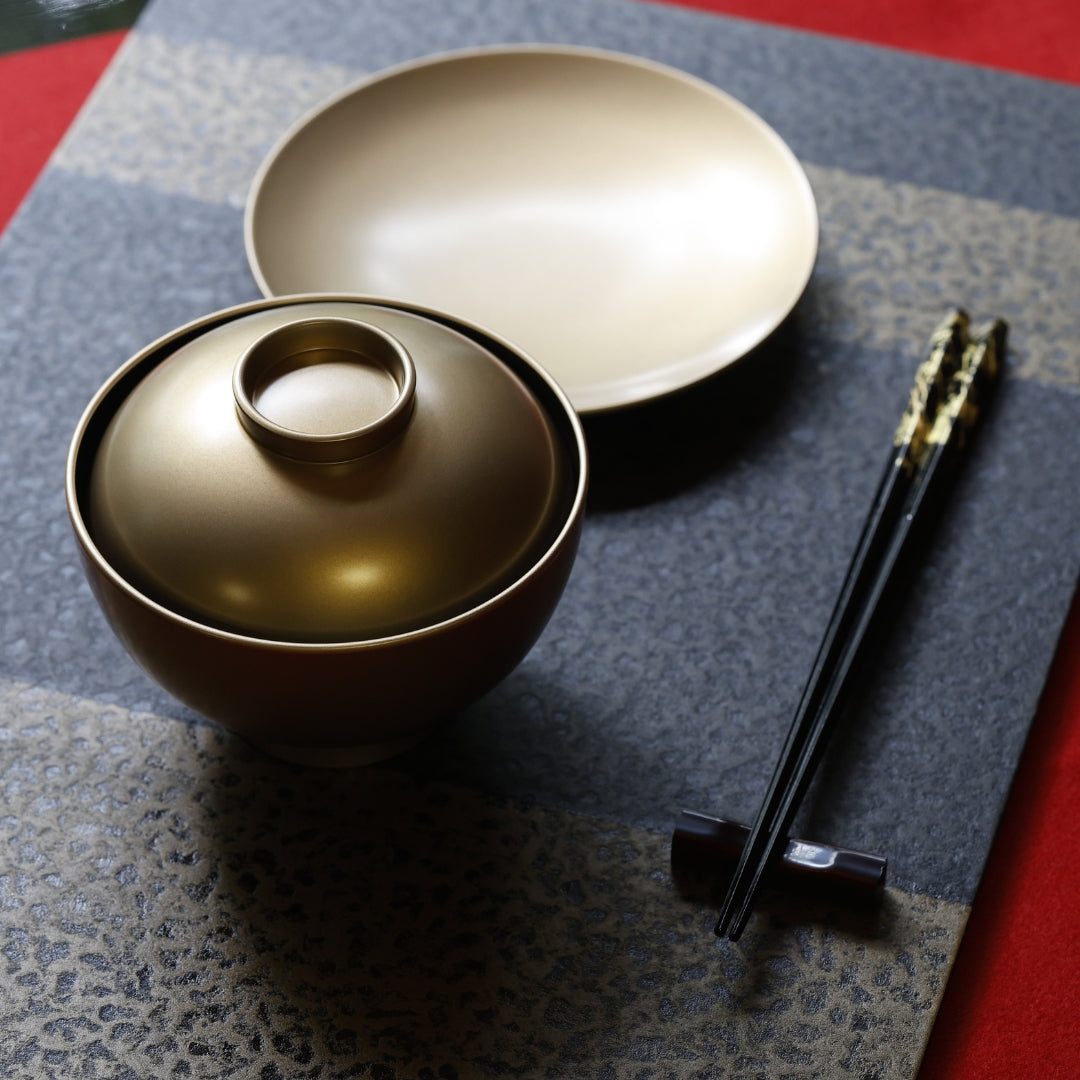 越前塗 和紙張り板膳