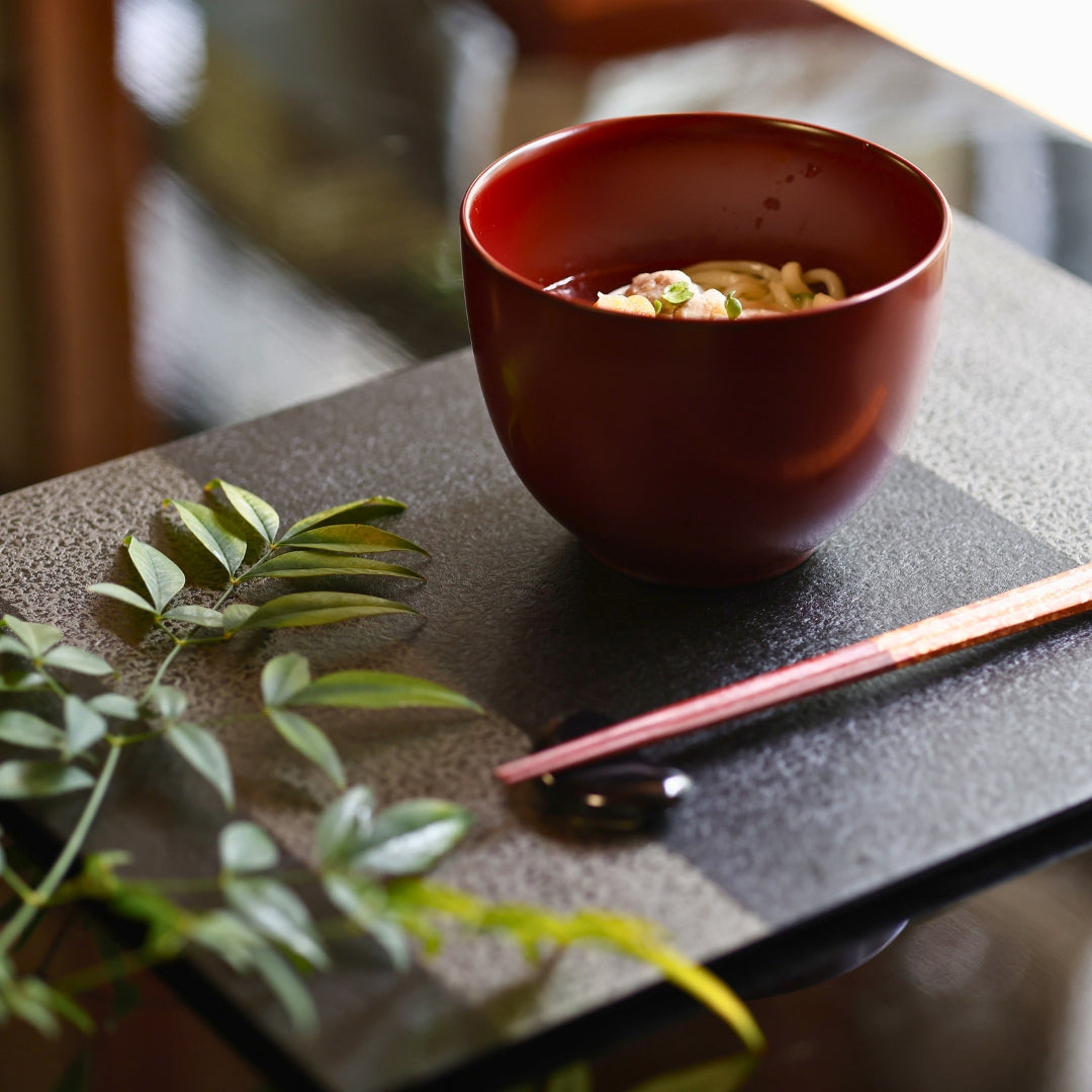 越前塗 和紙張り板膳