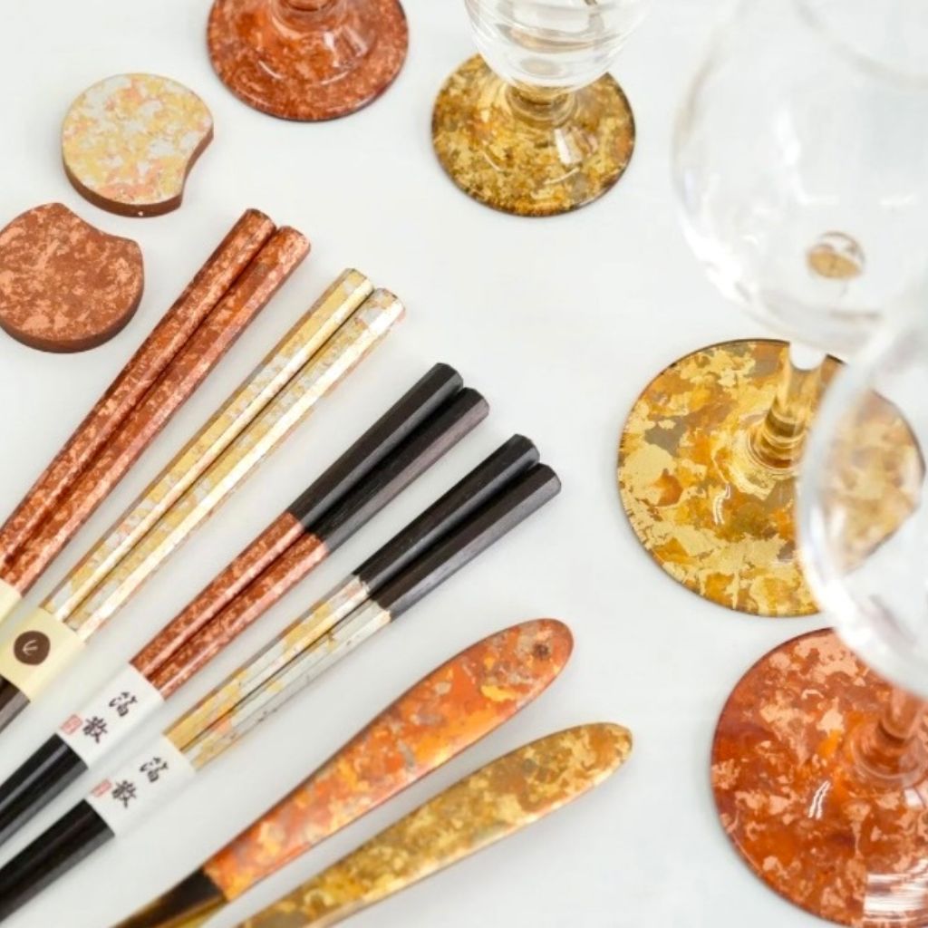 箔ちらし 高杯グラス ペア