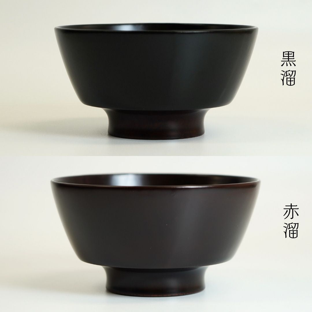 越前 欅一文字大椀 赤溜 – 漆器 高翆
