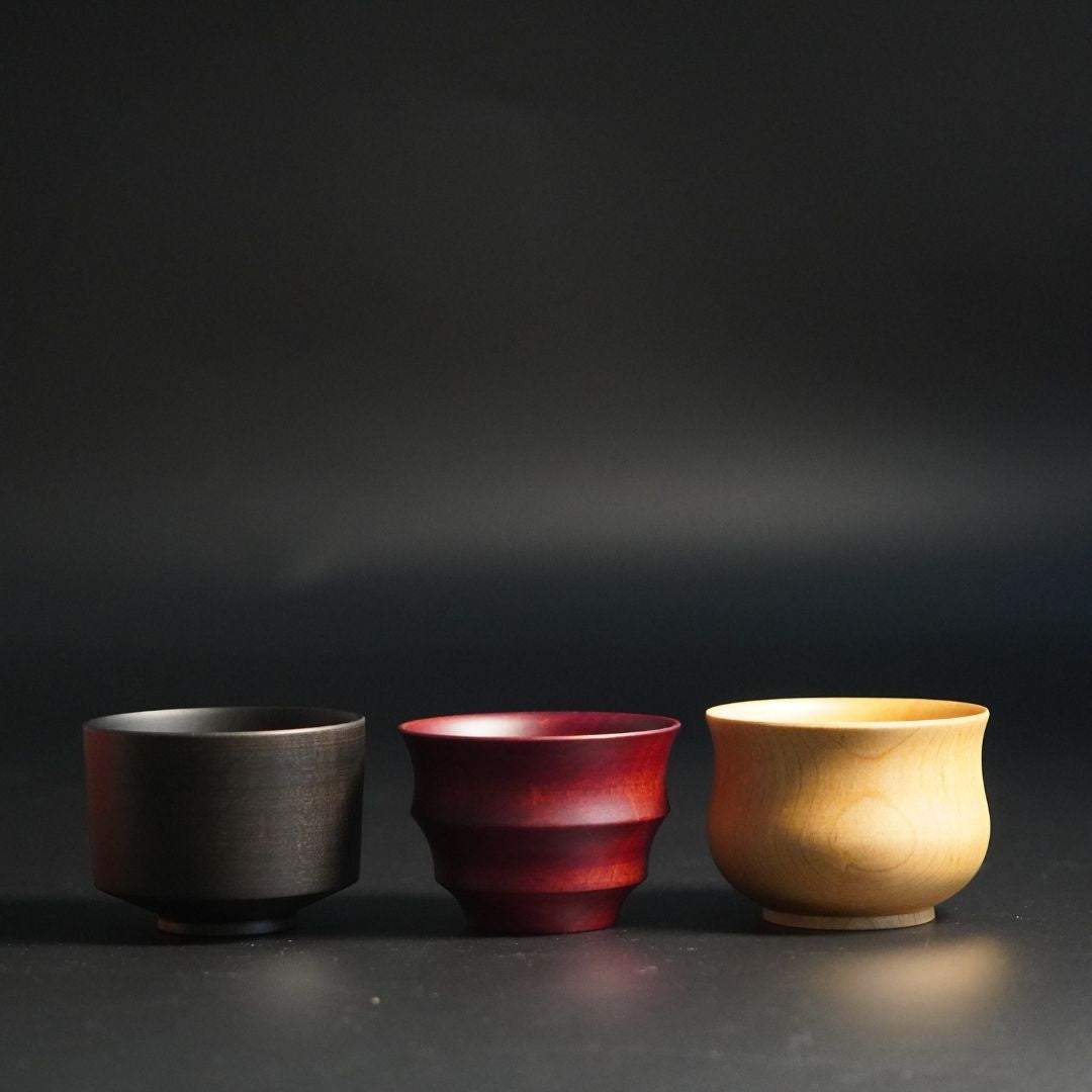 三様彩 ぐい呑み｜漆塗り酒器 高翆オリジナル