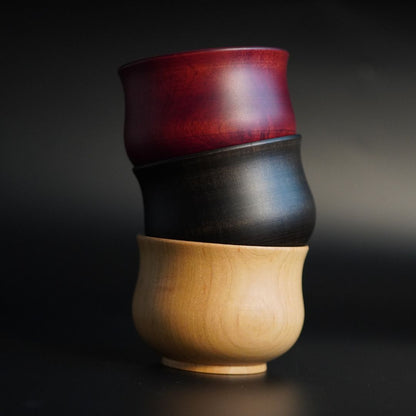 三様彩 ぐい呑み｜漆塗り酒器 高翆オリジナル