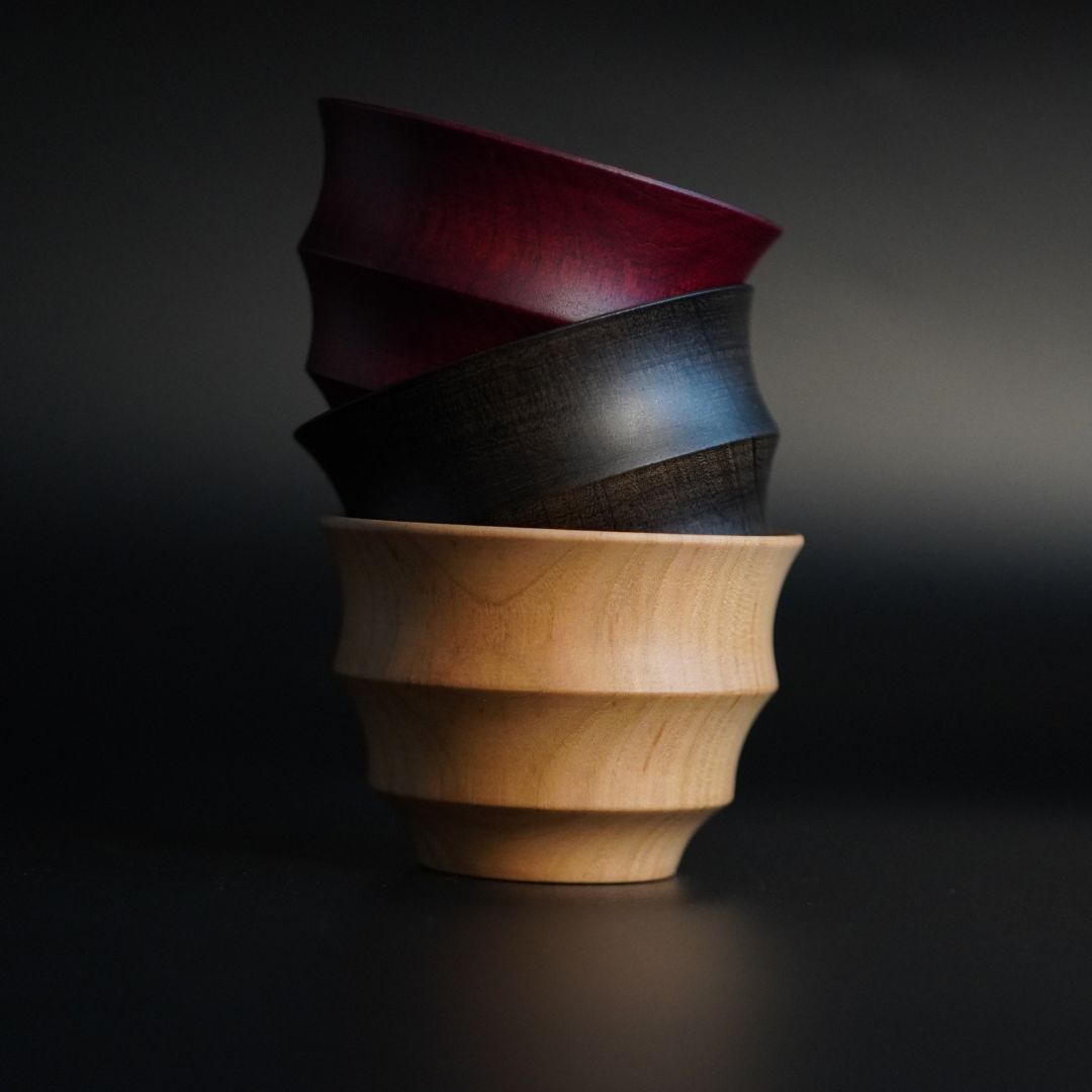 三様彩 ぐい呑み｜漆塗り酒器 高翆オリジナル