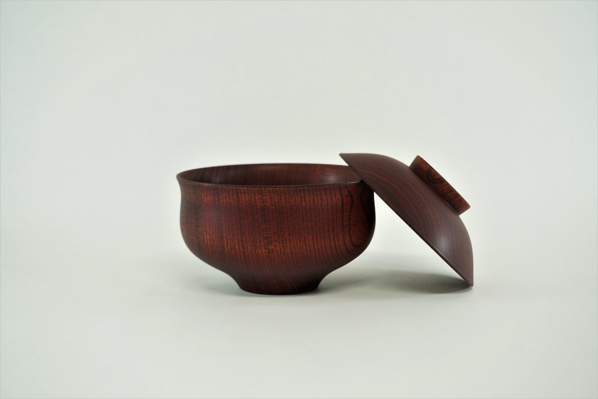 山中 TSUMUGI 蓋付椀 千鳥 red – 漆器 高翆